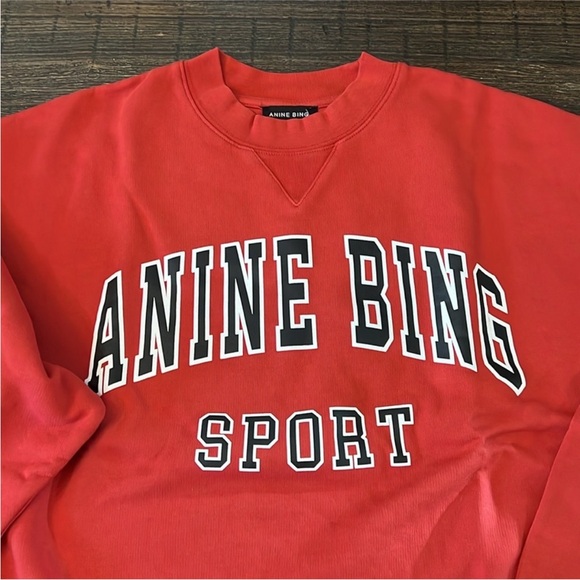 Anine Bing Red Sport Sweatshirt - Picture 4 of 6